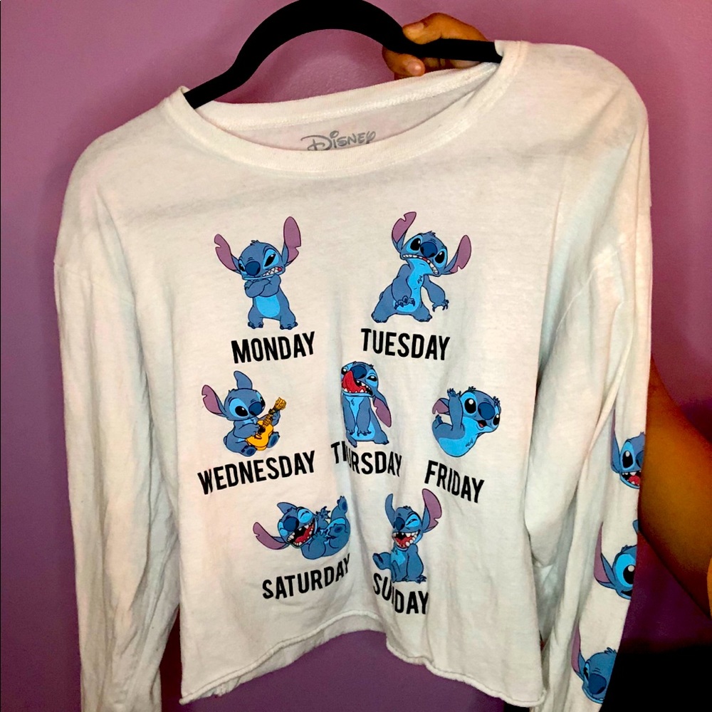 Cropped long sleeve top